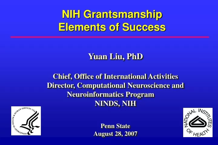 nih grantsmanship elements of success