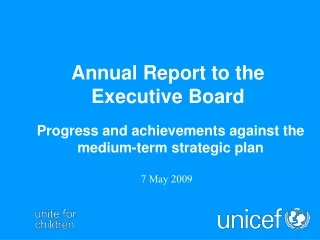 Annual Report to the Executive Board
