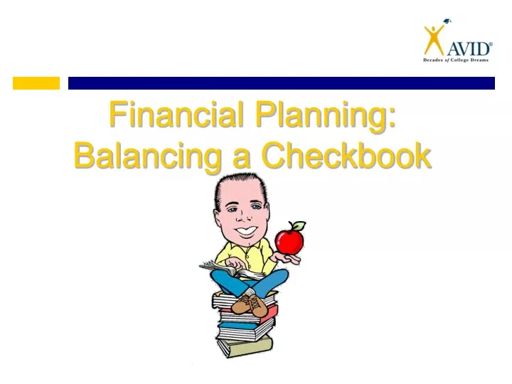 financial planning balancing a checkbook