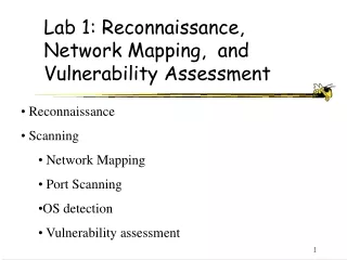Lab 1: Reconnaissance, Network Mapping,  and Vulnerability Assessment