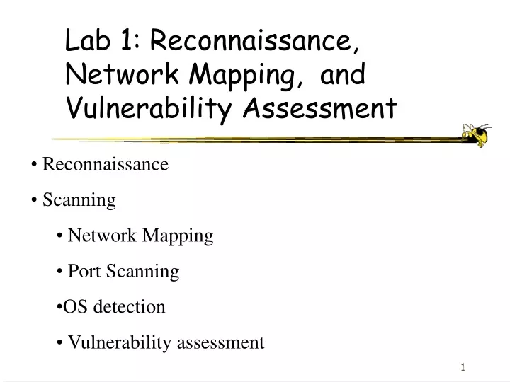 lab 1 reconnaissance network mapping and vulnerability assessment