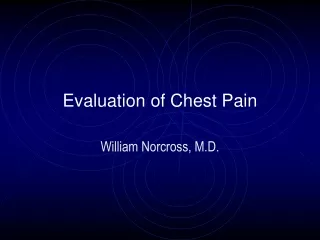 Evaluation of Chest Pain
