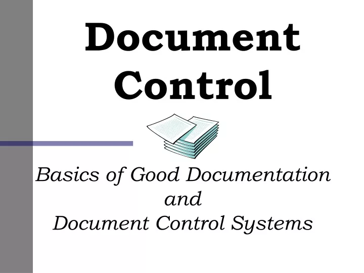 document control