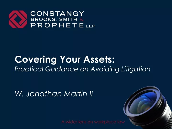 covering your assets practical guidance on avoiding litigation w jonathan martin ii