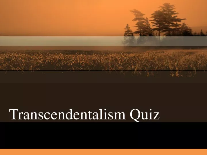 transcendentalism quiz