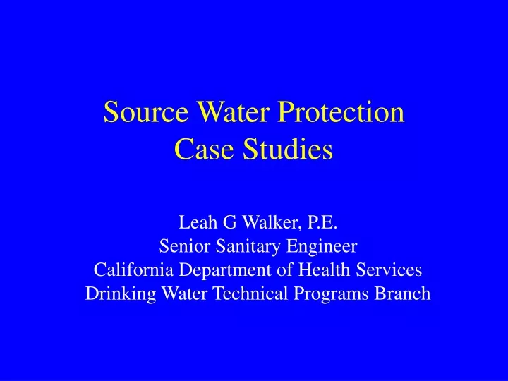 source water protection case studies