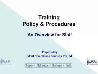 Training Policy &amp; Procedures