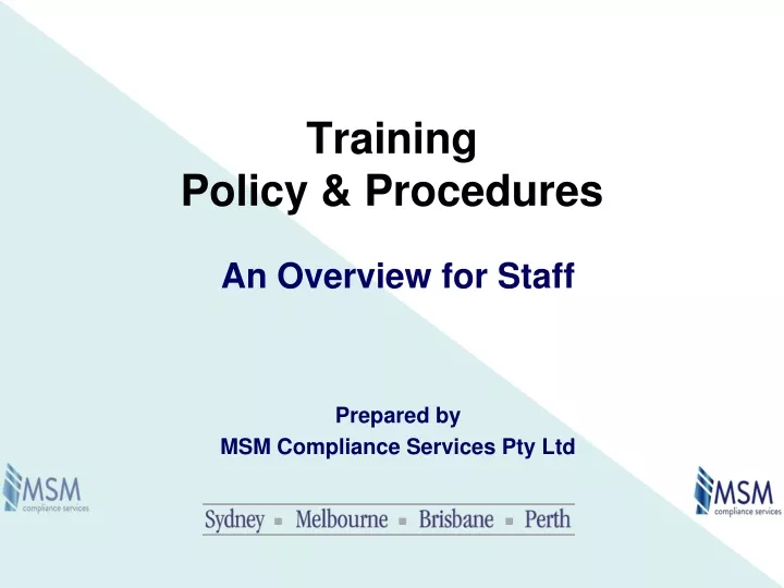 training policy procedures