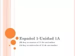 Español 1-Unidad 1A - slide 1