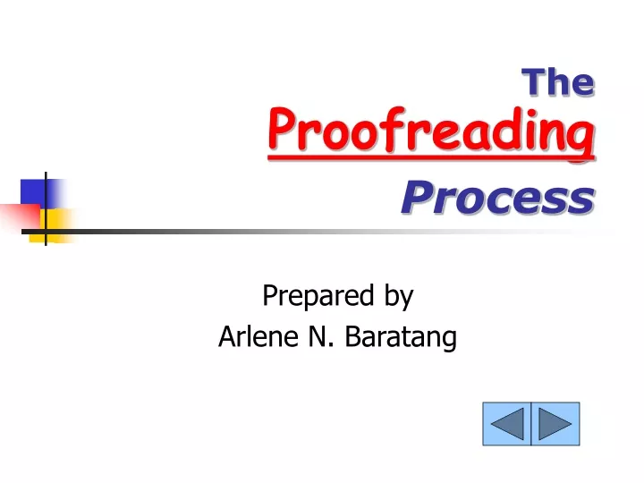 the proofreading process