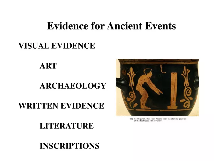 evidence for ancient events