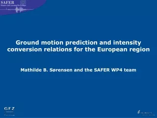 Ground motion prediction and intensity conversion relations for the European region