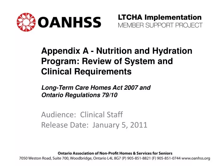 audience clinical staff release date january 5 2011