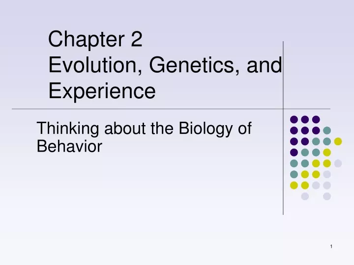 thinking about the biology of behavior
