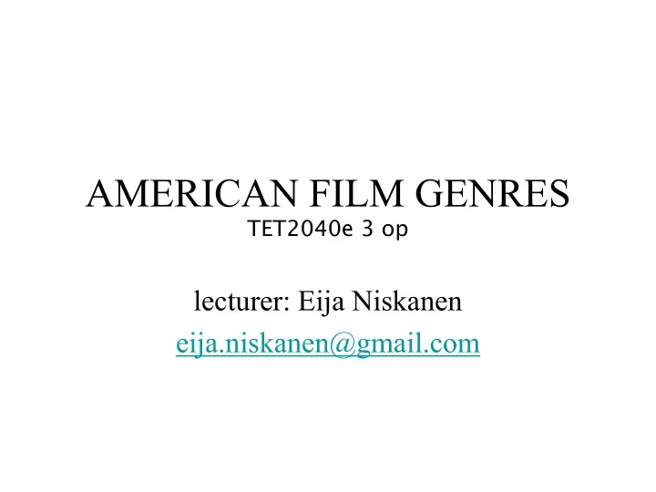 american film genres tet2040e 3 op