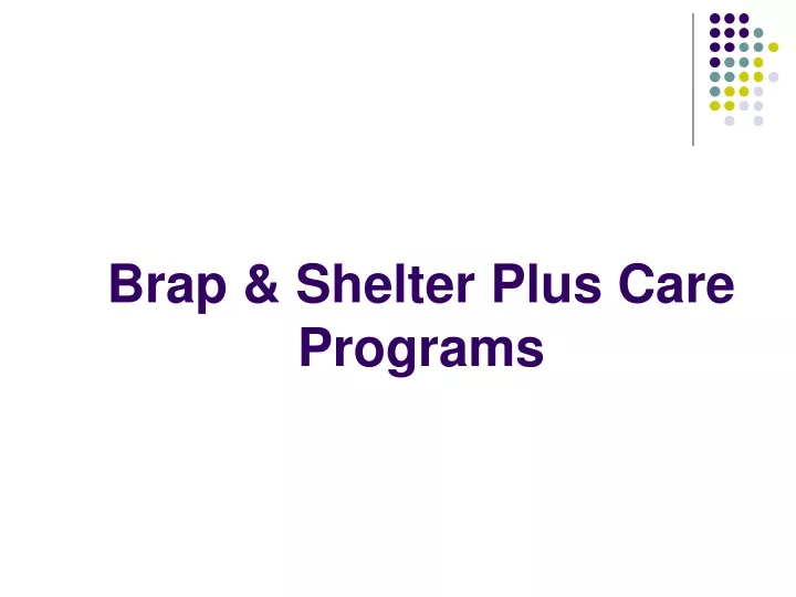 brap shelter plus care programs