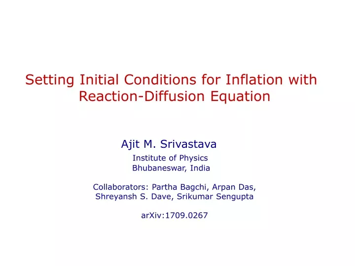 setting initial conditions for inflation with