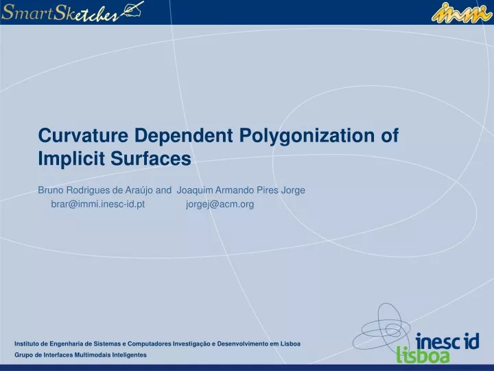curvature dependent polygonization of implicit surfaces