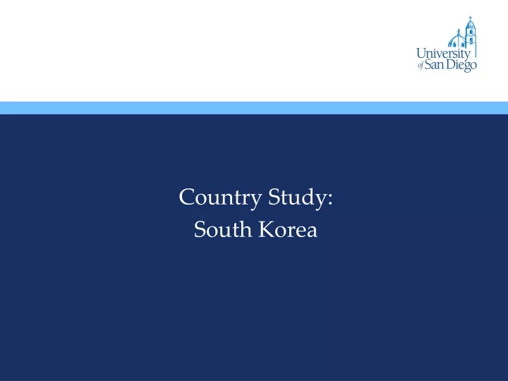 country study south korea