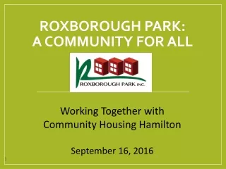 Roxborough  Park: A community for All