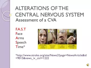 ALTERATIONS OF THE CENTRAL NERVOUS SYSTEM