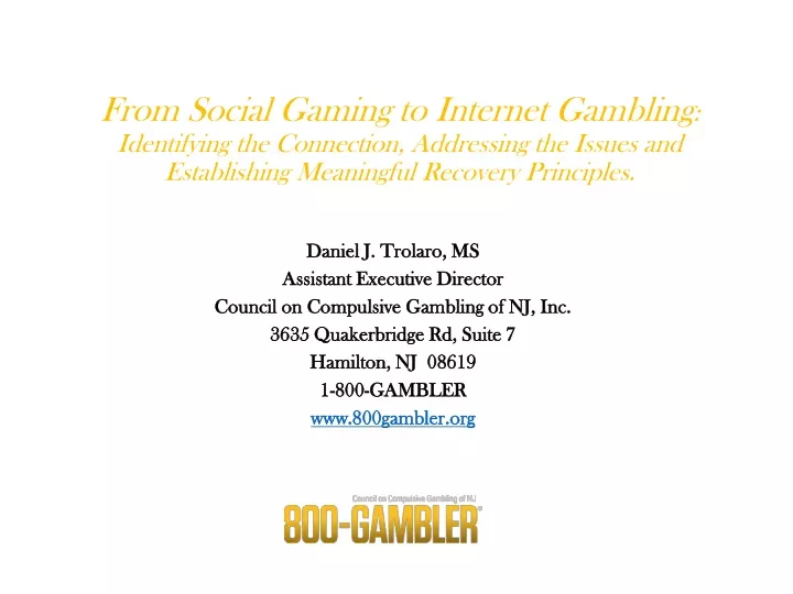 from social gaming to internet gambling