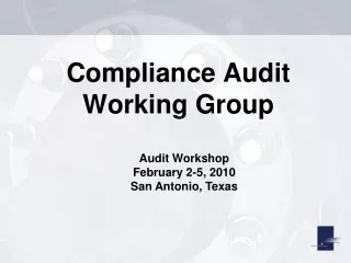Compliance Audit Working Group