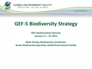 GEF-5 Biodiversity Strategy