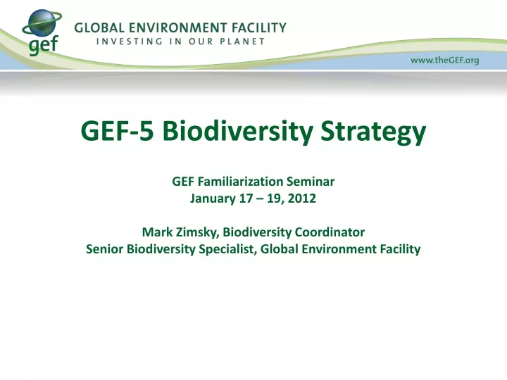 gef 5 biodiversity strategy