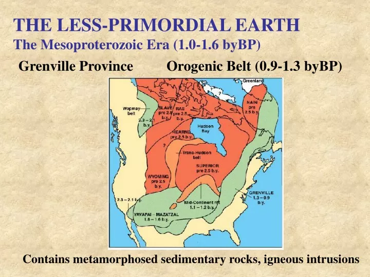 the less primordial earth the mesoproterozoic