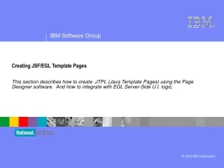 Creating JSF/EGL Template Pages