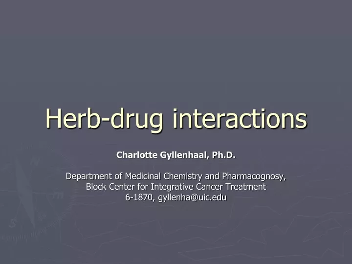 herb drug interactions