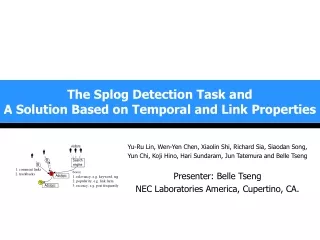 The Splog Detection Task and A Solution Based on Temporal and Link Properties