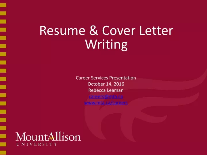 resume cover letter writing