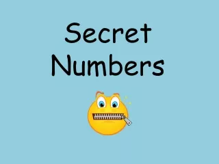 Secret Numbers