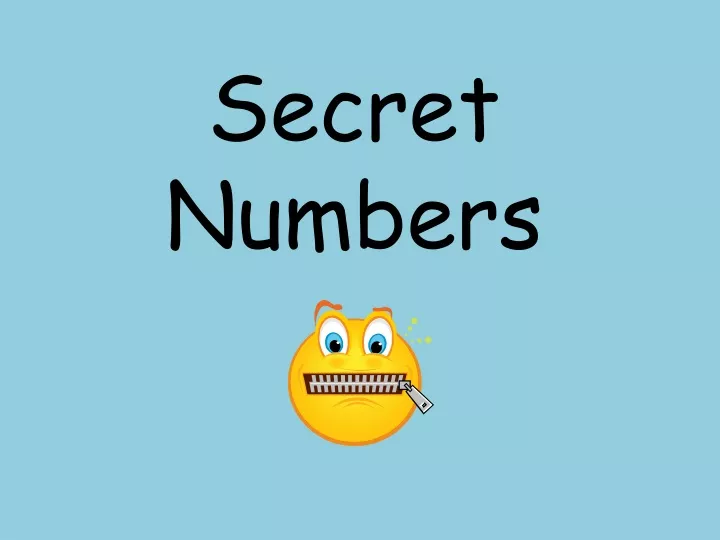 secret numbers