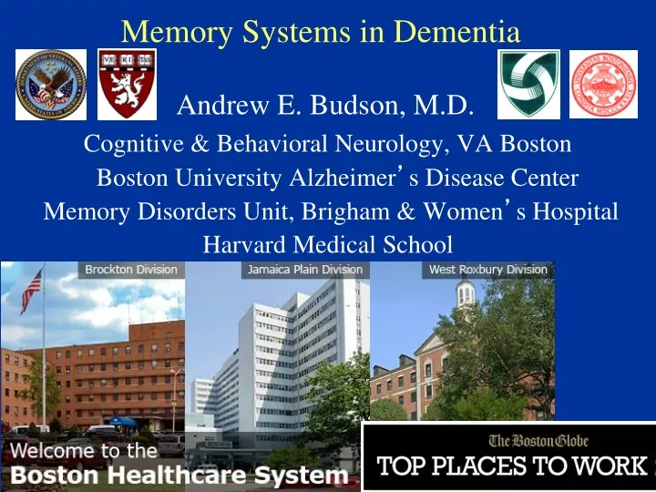 memory systems in dementia