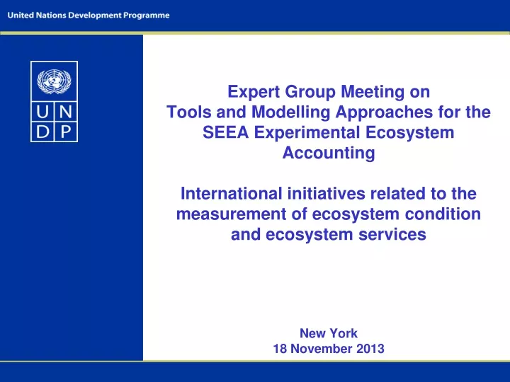 expert group meeting on tools and modelling