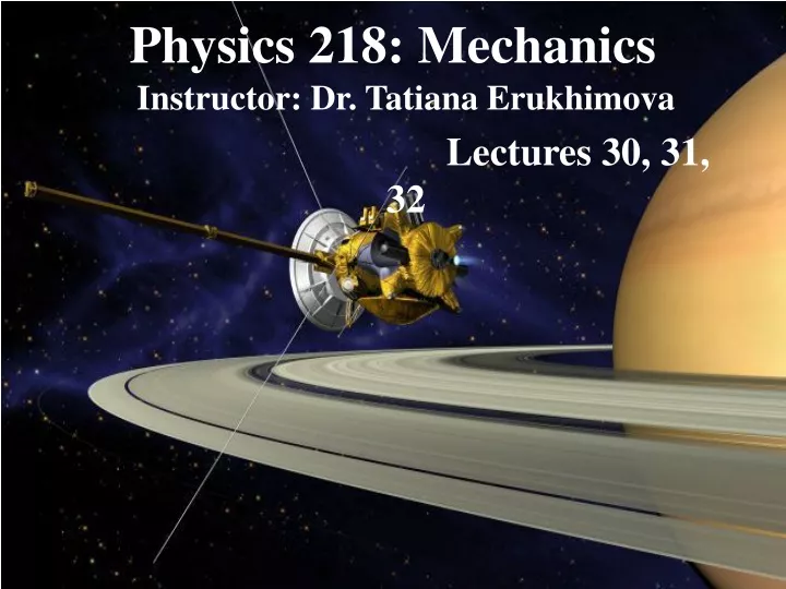 physics 218 mechanics