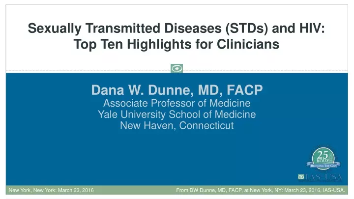 sexually transmitted diseases stds and hiv top ten highlights for clinicians