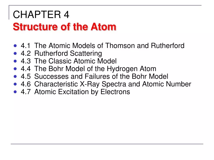 chapter 4 structure of the atom