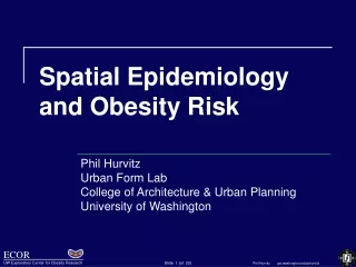 Spatial Epidemiology and Obesity Risk