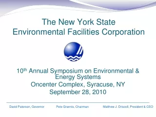 The New York State  Environmental Facilities Corporation