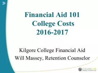 Financial Aid 101  College Costs 2016-2017