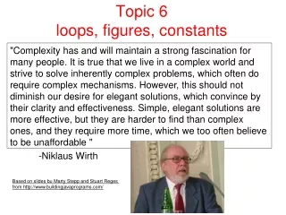 Topic 6 loops, figures, constants