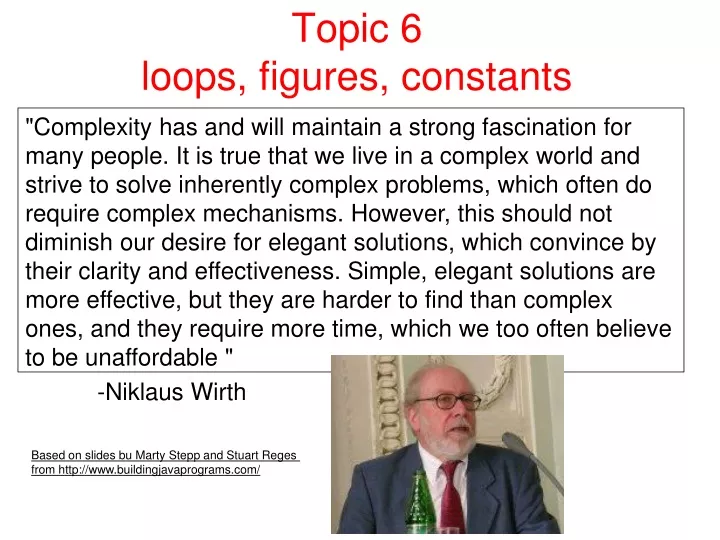 topic 6 loops figures constants