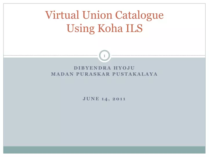 virtual union catalogue using koha ils