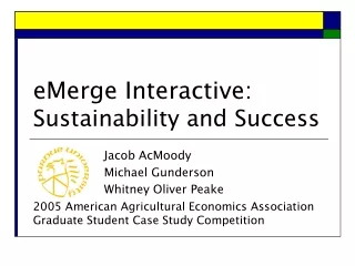 eMerge Interactive:  Sustainability and Success