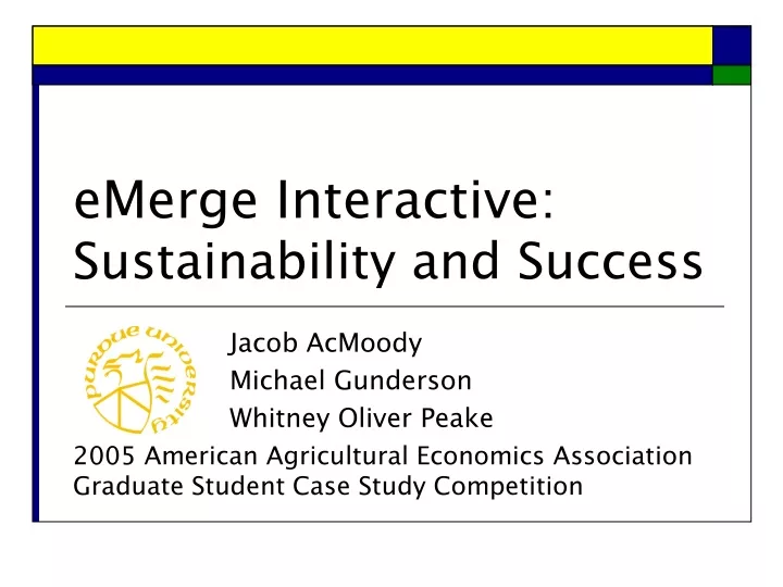 emerge interactive sustainability and success