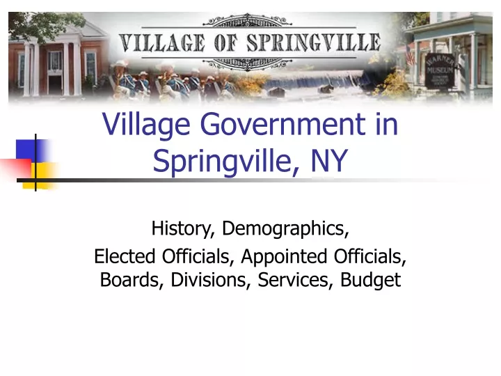 village government in springville ny